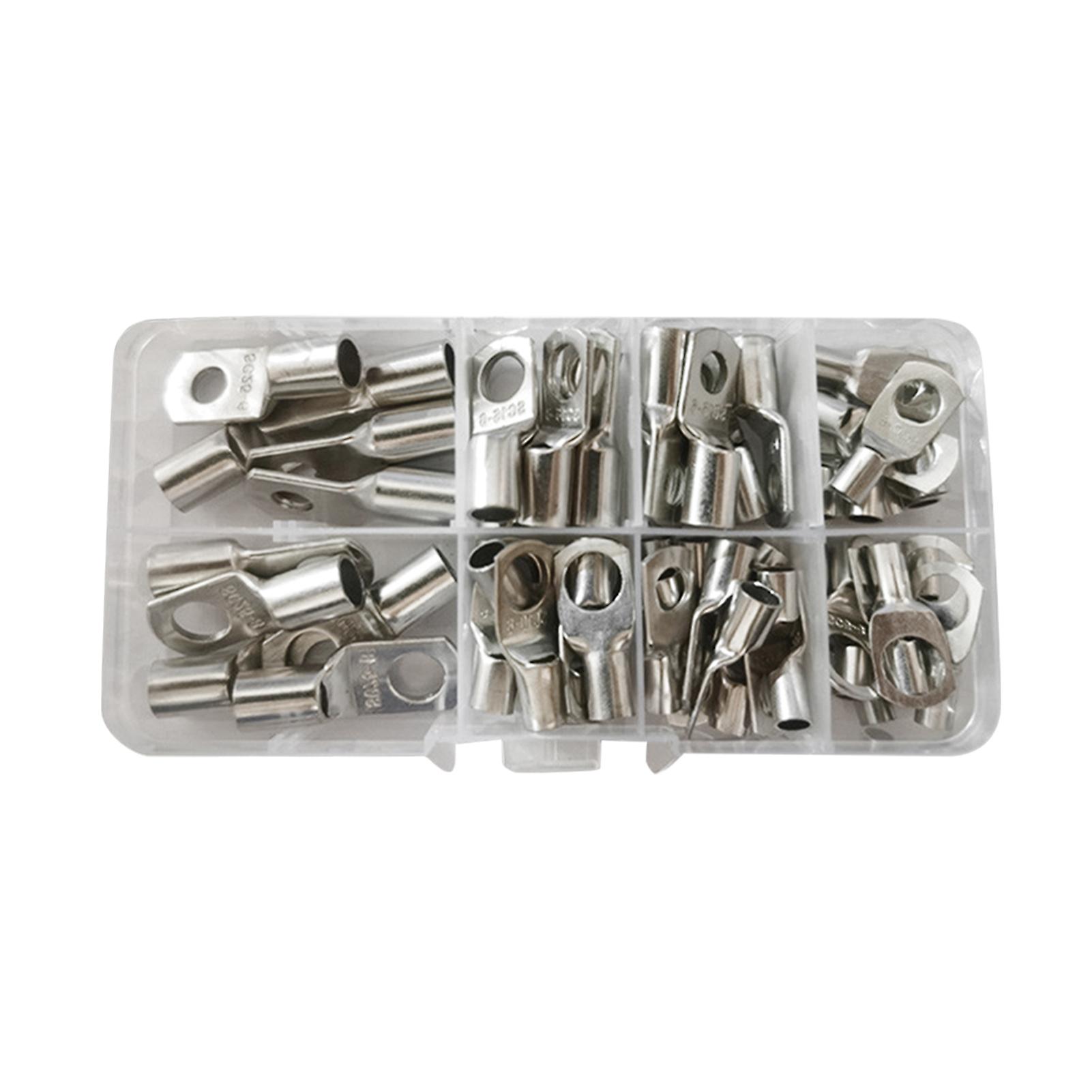 60 Pcs Cable Lug Set Cable Ends Crimp Wire Connectors Ring Terminals