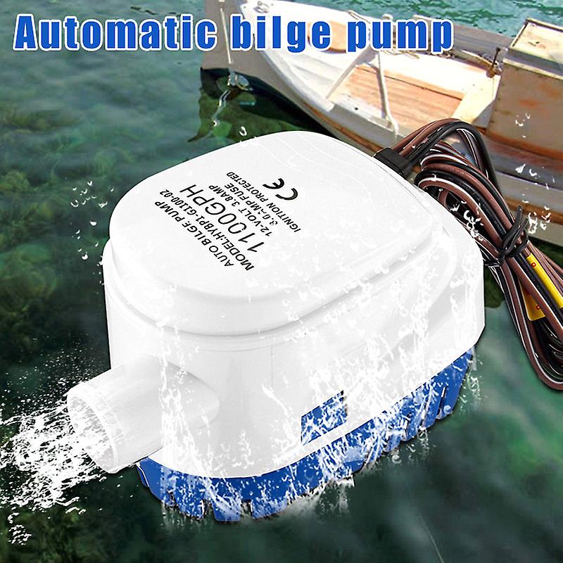 Automatic 12V 1100GBH Bilge Water Pump Submersible Pumps with Float Switch