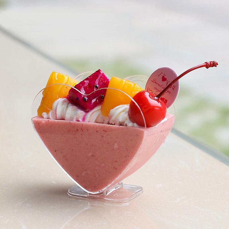 Mousse Dessert Hjrtformade koppar Plastpuddingkopp Engngs Tiramisu Cup