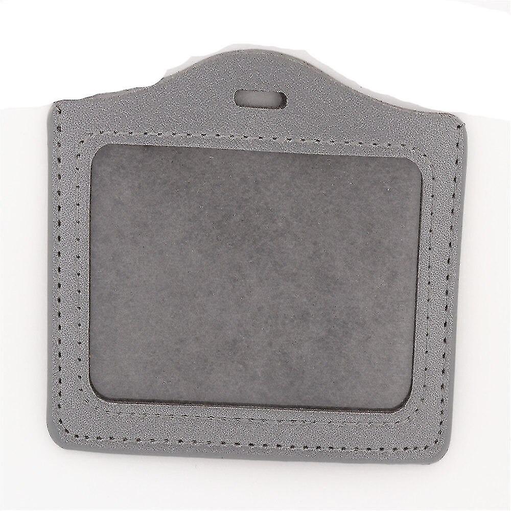 Pc A4 Leather Sleeve Id Badge Holder
