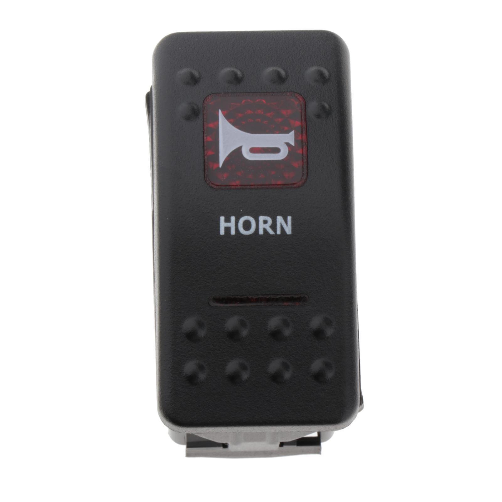 Heavy Duty LED Toggle Horn Switch Momentary ON/Off 5Pin Speaker Button