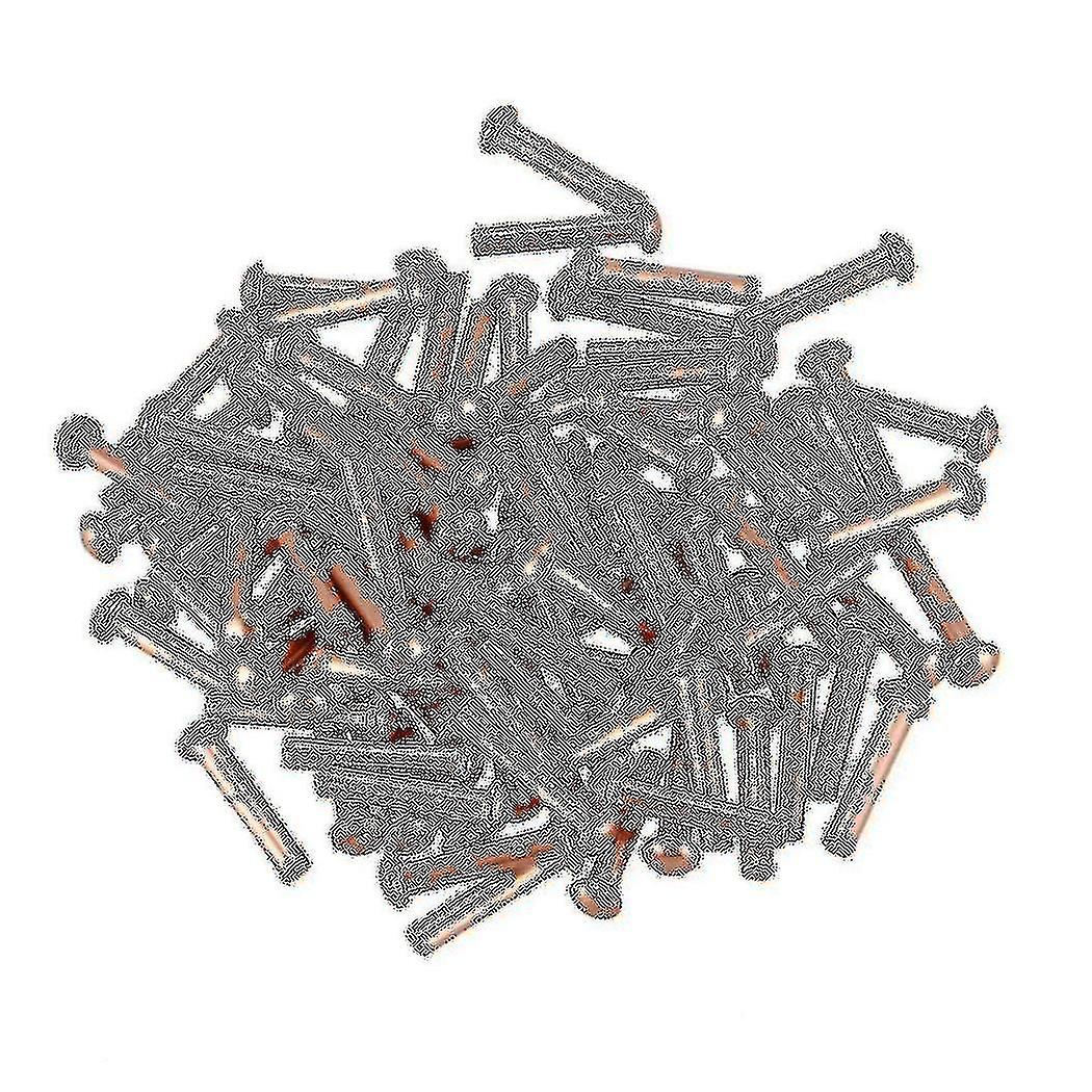 100 Pcs 5/64inch X 25/64inch Round Head Copper Solid Rivets Fasteners