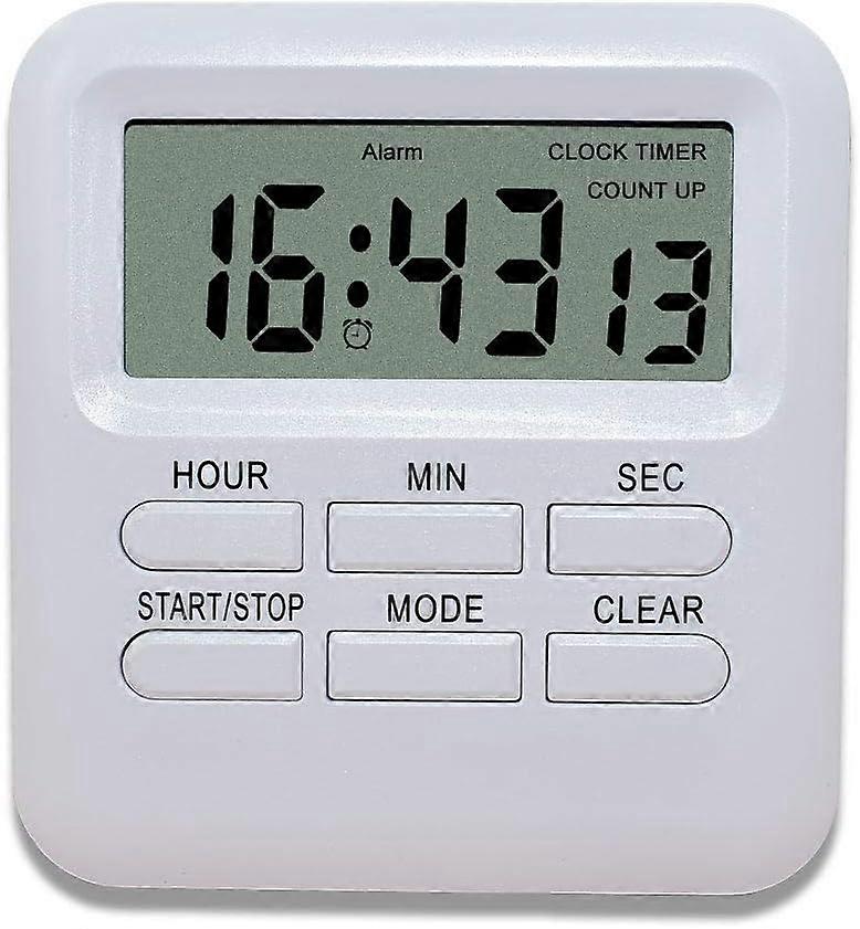 Digital timer with clock alarm function, magnetic back digital kitchen timer, time management, for kitchen study