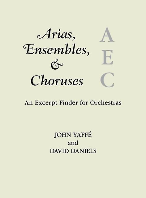 Arias Ensembles Choruses by David Daniels Paperback Book