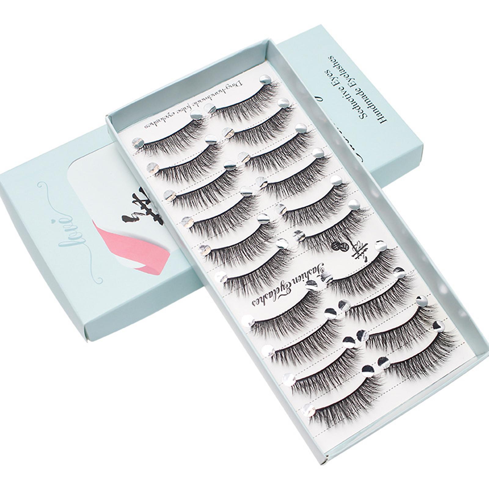 10 Pairs Curled And Dramatic False Eyelashes Com