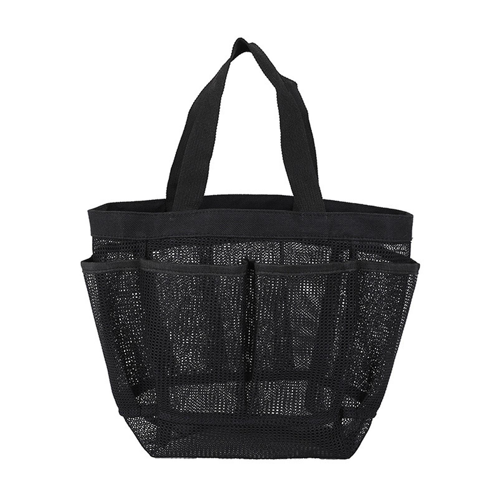 Portable Mesh Shower Bag Large Capacity Quick Dry Beach Storage Bag for Travel