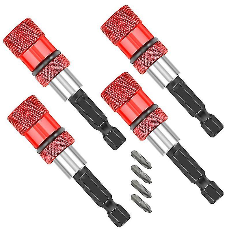 4pcs Adjustable Screw Depth Magnetic Screw-driver Bit Holder 1/4 Inch Hex Driver With 4pcs Ph2 Bits