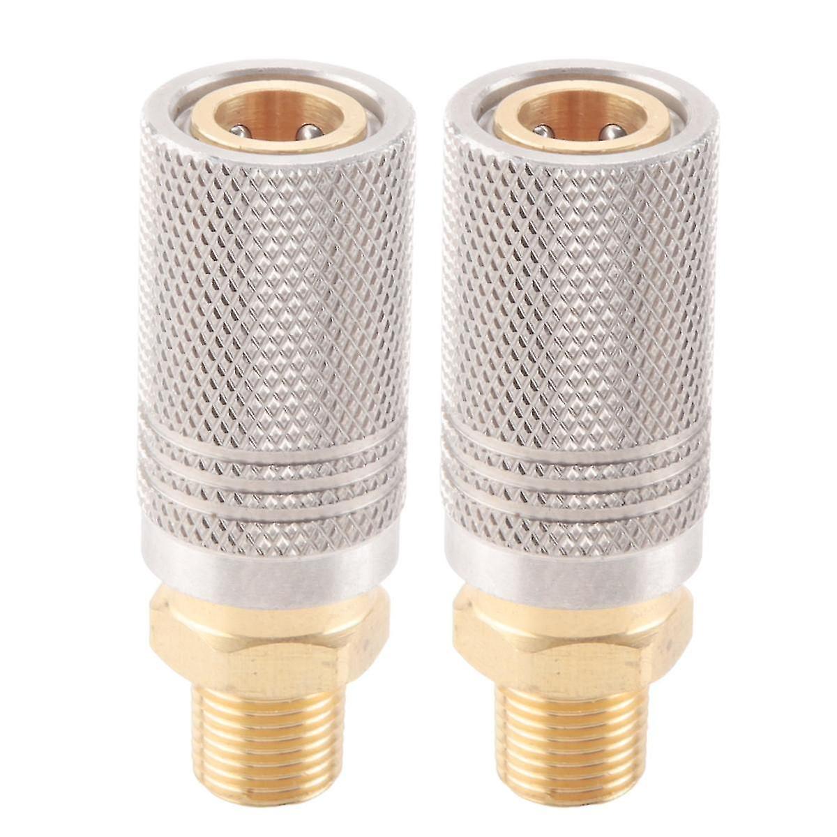 2pcs Metal Extended Pcp Air Charging Quick Release Adapter Socket 1/8 Bsp Tool Accessories