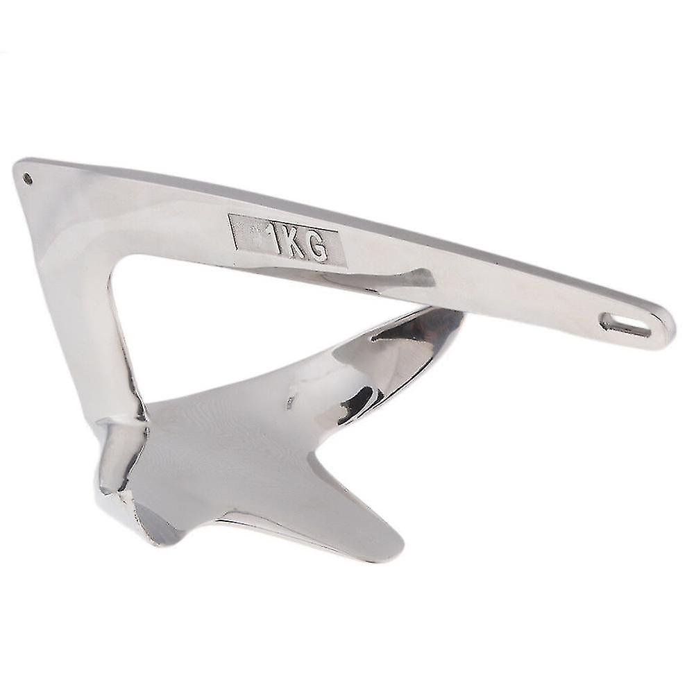 Marine Grade 316 Stainless Steel Boat Anchor Claw 1kg Bruce Anchor For Fixed Dinghy Yacht Kayaks