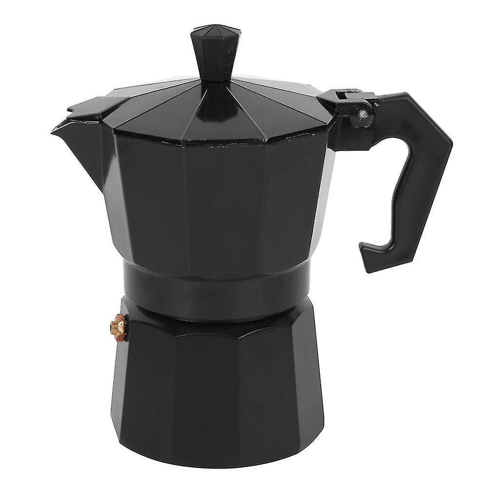 300ML 6‑Cup Capacity Aluminum Coffee Machine Coffee‑ Accessories for Office Home UseBlack