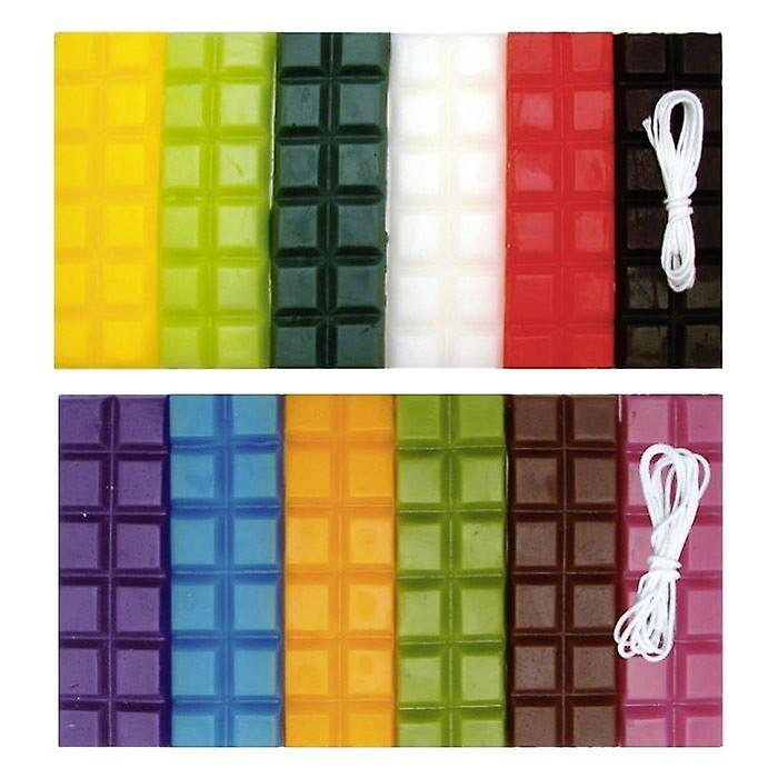 Candle wax 12 colors 480 g + 2 wicks - Winter