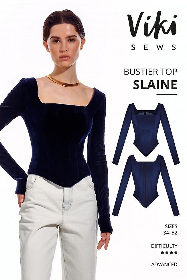 Vikisews 纸缝纫图案 Slaine 紧身胸衣上衣