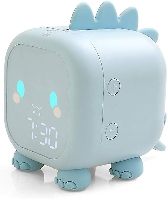 Alarm Clock Kids Cute Dinosaur Digital Alarm Clock Blue
