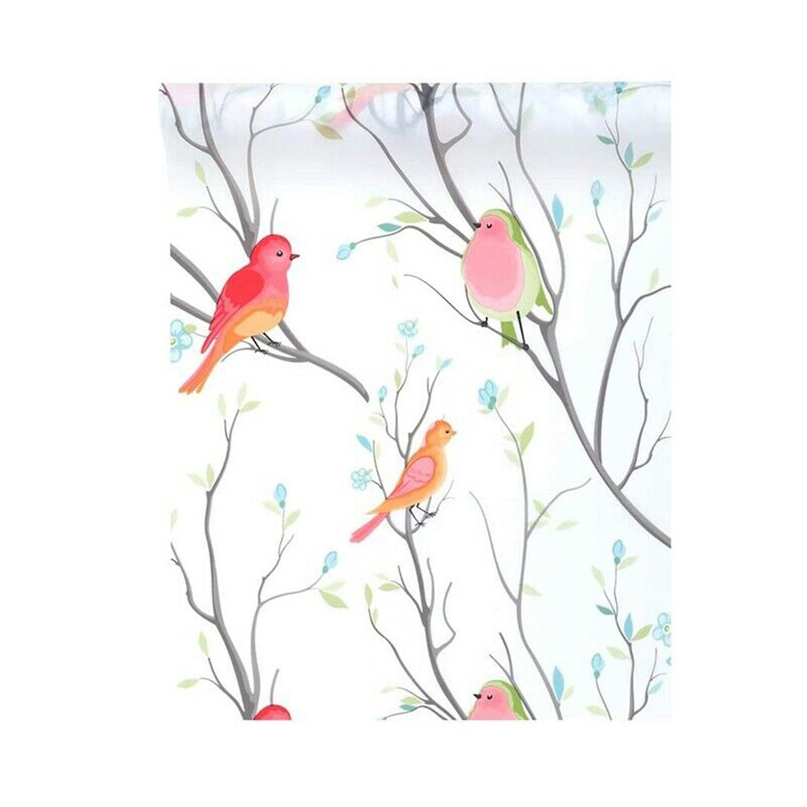 Window Privacy Film Birds Decorative Window Glass Stickers Static Clings Glue-Free Glass Film for Home Window Decor
