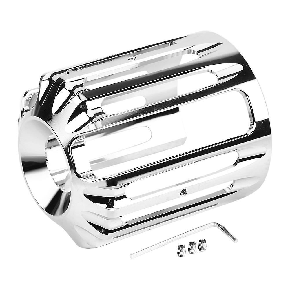 CNC Aluminum Motorcycle Oil Filter Cover with Oil Grid Compatible with All Models Durable Lightweight Engine Accessory