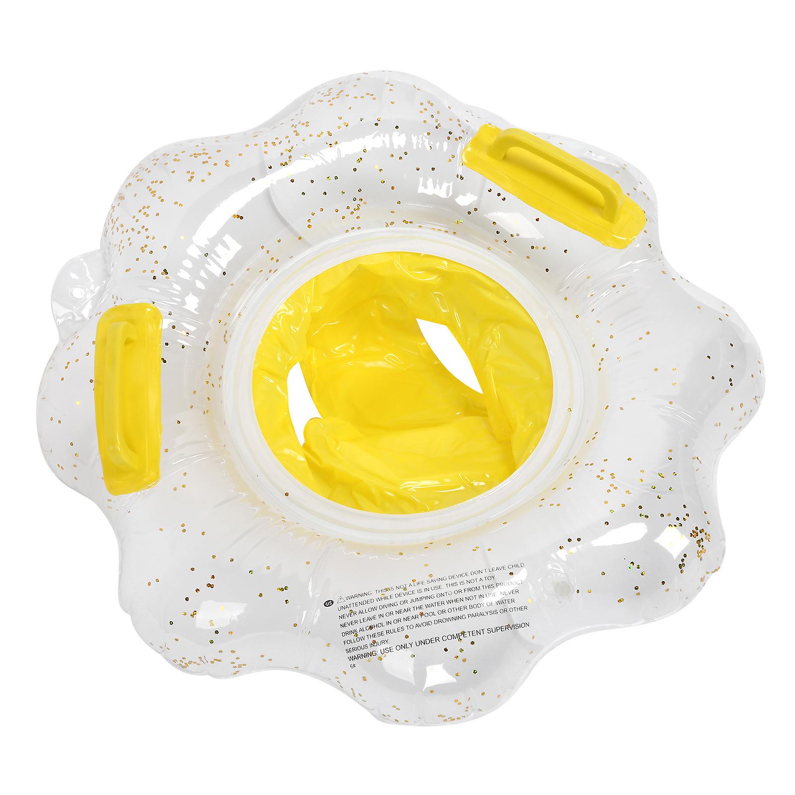Inflatable Baby Swimming Ring with Safety Seat Flower Shape Waist Floats with Handles