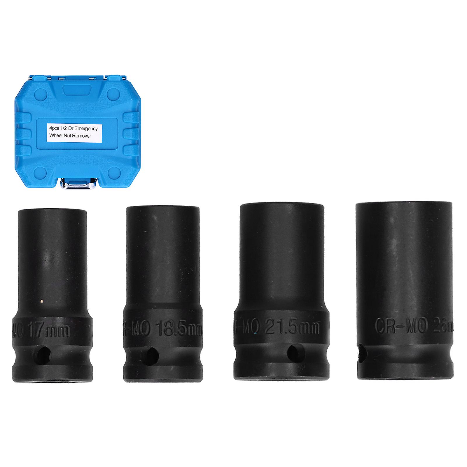 4Pcs Aluminum Alloy Car Wheel Nut Socket and Extractor Kit