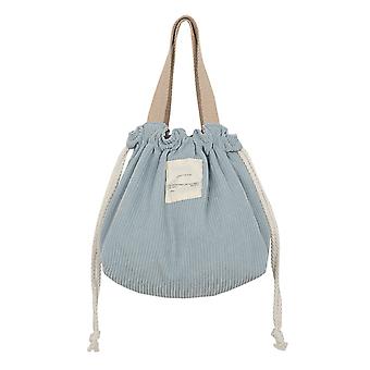 Drawstring Design Thermal Insulated Bag Tear Resistant Corduroy