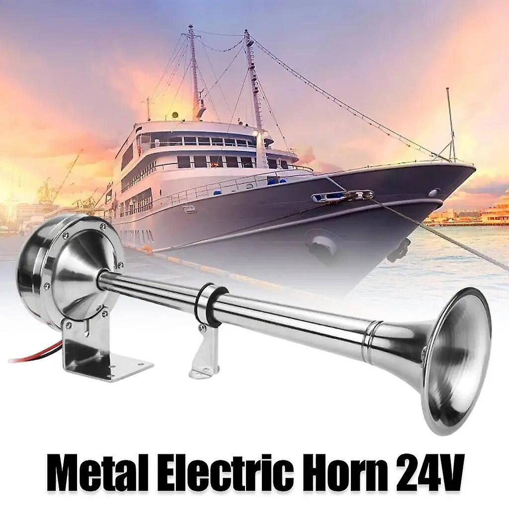 24V 150DB Lufthorn Einzeltrompete Lufthorn für LKWs Züge Boote ~ 57130