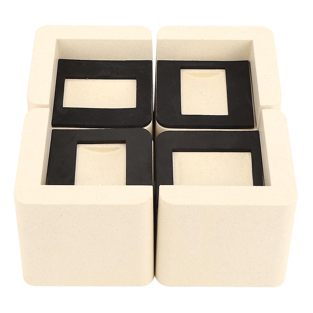 4Pcs Multifunctional Non-Slip Bed Riser Bed Risers Protector for Desk Leg Sofa Foot Pad
