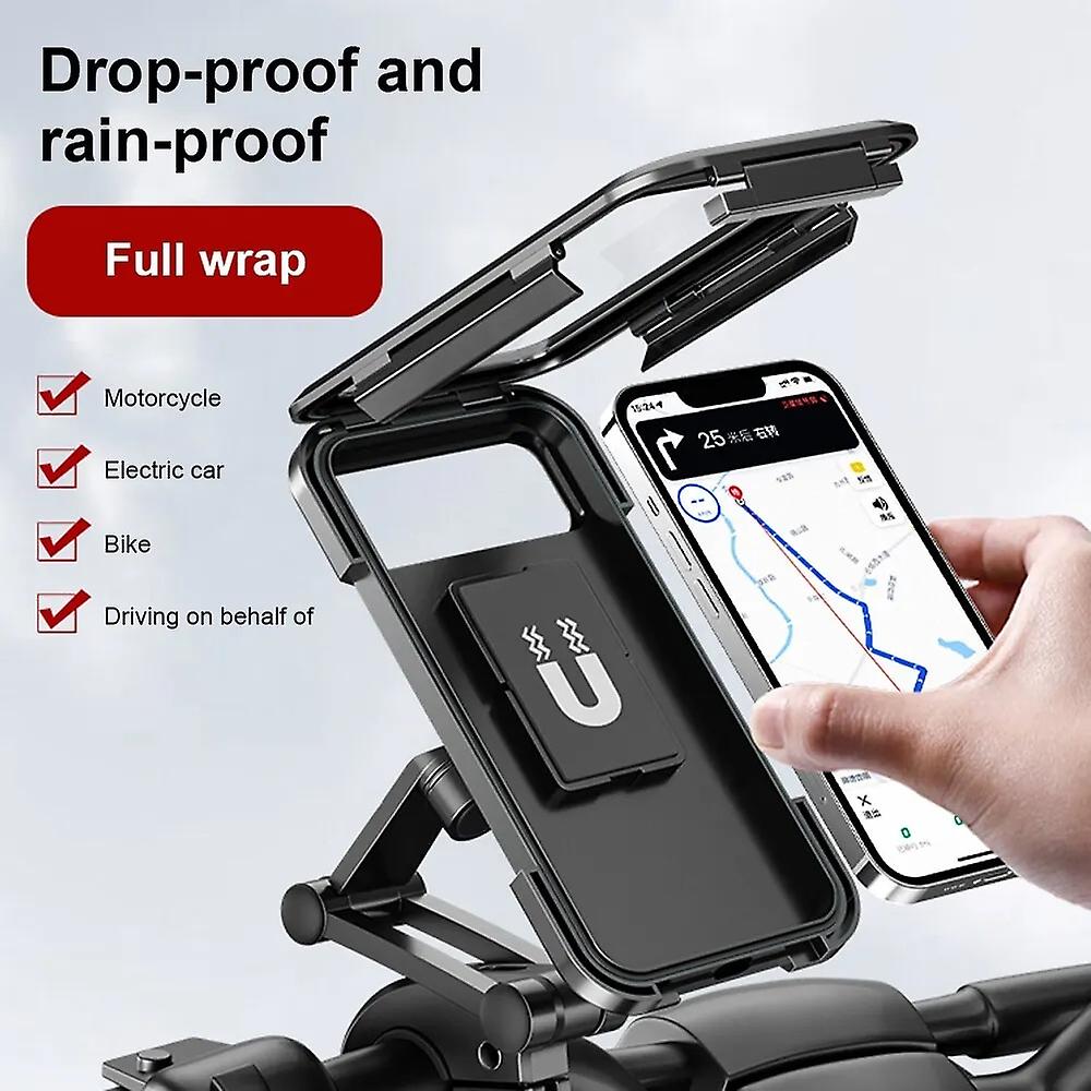 مقاوم للماء دراجة نارية حامل الهاتف المحمول دعم العالمي دراجة GPS 360 قطب قابل للتعديل حامل الهاتف المحمول دراجة نارية
