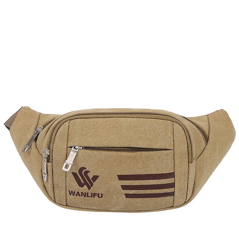 Fanny Pack Running Belt Waist Bag Organizer Water Wash Canvas Storage Sports
