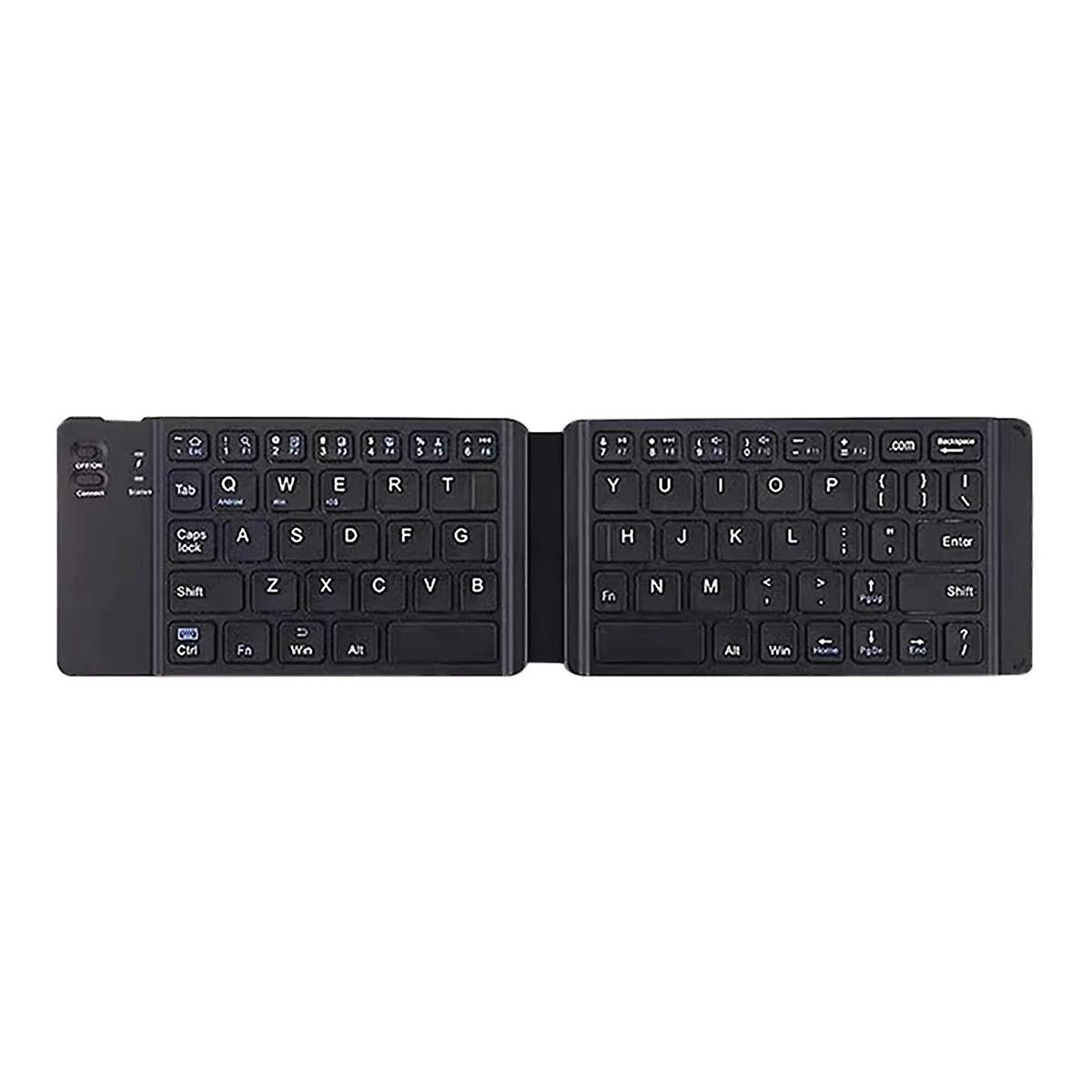 Dual Folding Wireless Bluetooth Keyboard for Cell Phone Tablet Computer Mini Mute Multi-Function Ke