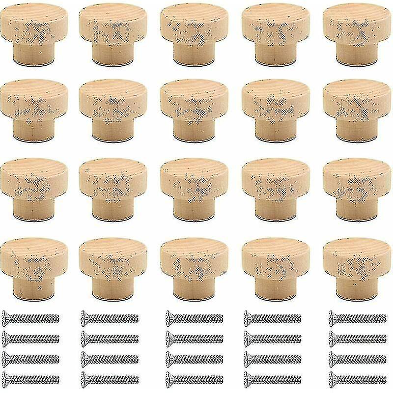 20 قطعة الخشب مجلس الوزراء مقابض جولة الخشب الطبيعي مقابض الخشب مجلس الوزراء مقبض الخشب مقبض الباب مقبض درج مقبض مناسبة لمجلس الوزراء أدراج خزائن الضمادات K