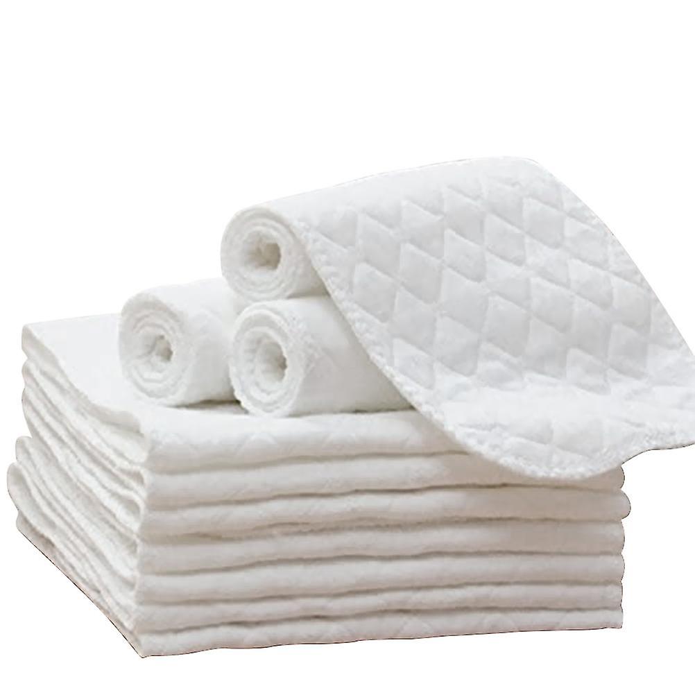 Baby Muslin Burp Cloths - 10 Pack Absorbent Wash Cloths and Folding Nappies