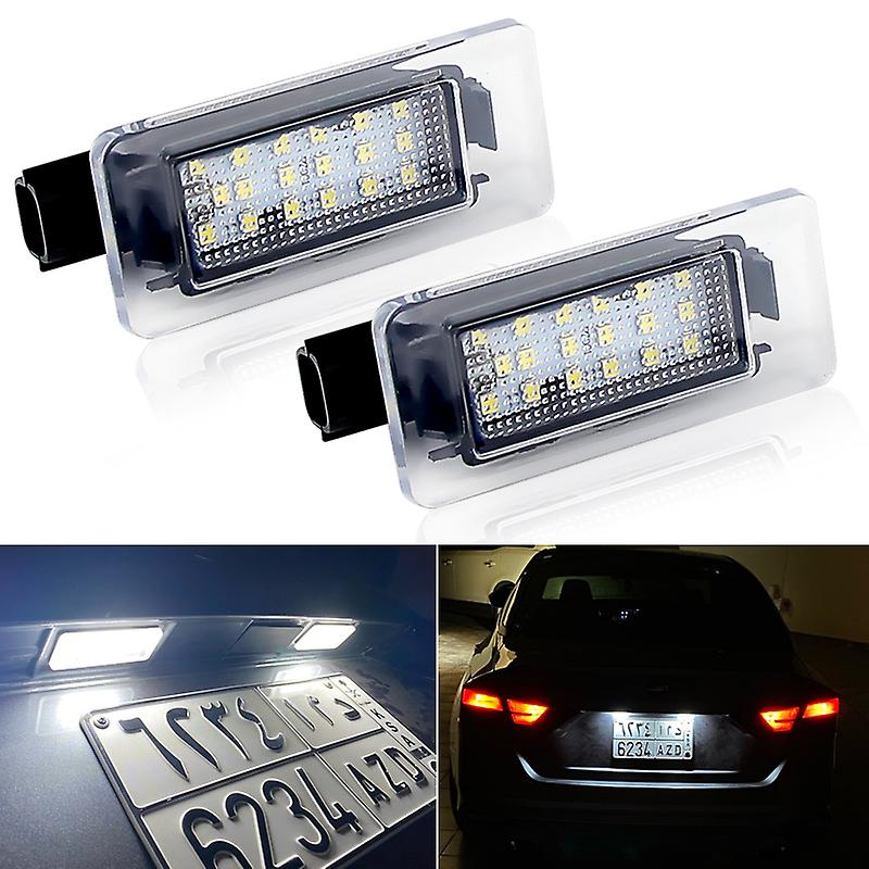 2x Fits For Nissan Serena C27 2016- Altima 2019- Error Free Smd White Led Number License Plate Lights Lamp