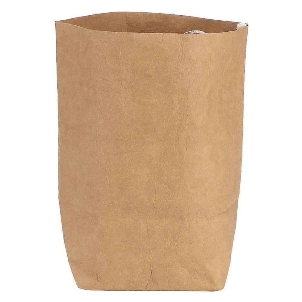 1 pcs Multi Functional Storage Bag,Washable Thick Recyclable Brown Paper Bag with Large Capacity (15x15x28cm)
