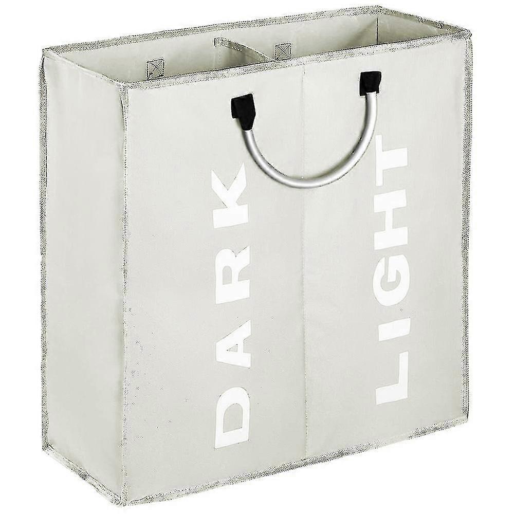 Double Large Laundry Basket, Collapsible Dirty Laundry Basketlight Grey