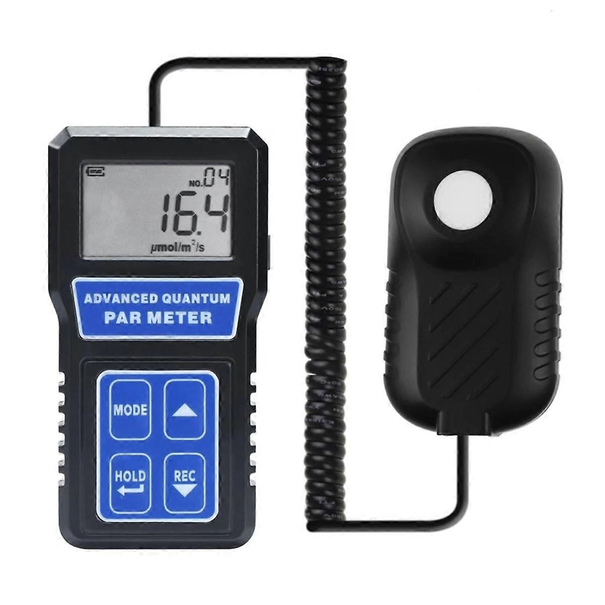 Tester di luce PAR Meter PPFD Fotosintesi Quantum Meter 400-700nm Lunghezza d'onda con sensore Modalità sensore Misuratore di luce LCD