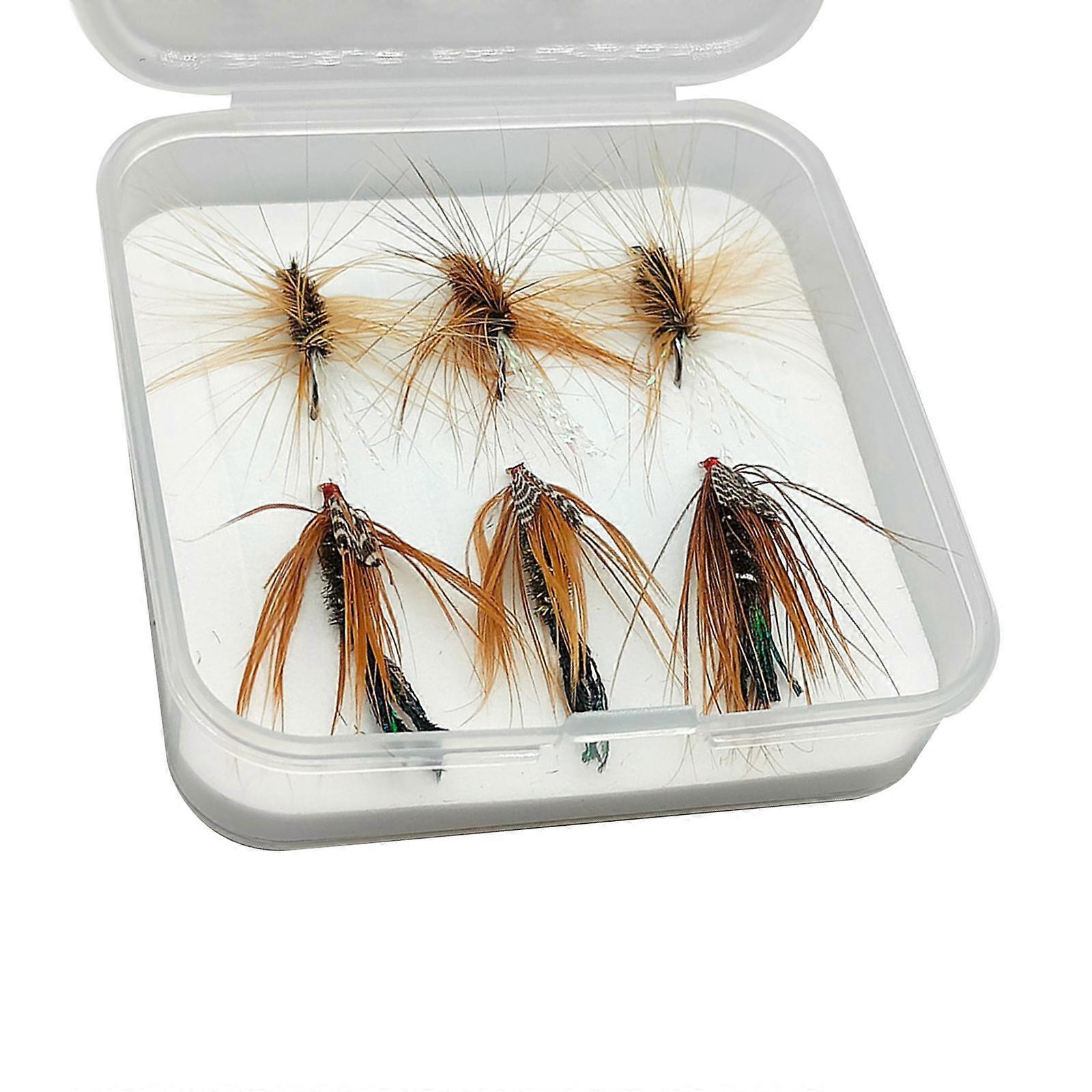 6 Pcs com Anzol Realista Iscas de Pesca com Mosca para Presentes de Atividades de Pesca no Lago