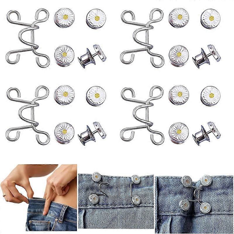 4 Set Pant Waist Tightener, Adjustable Waist Buckle Set