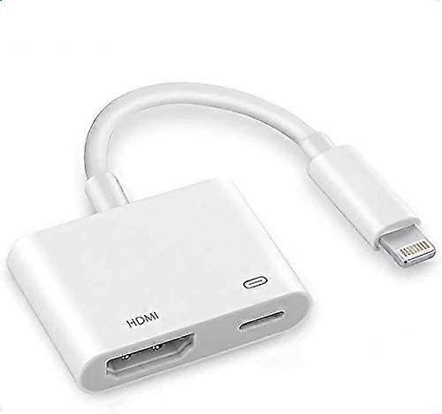 Sunrain Digital AV HDMI Adapter, Apple MFi Certified iPhone Lightning to HDMI Connector Compatible