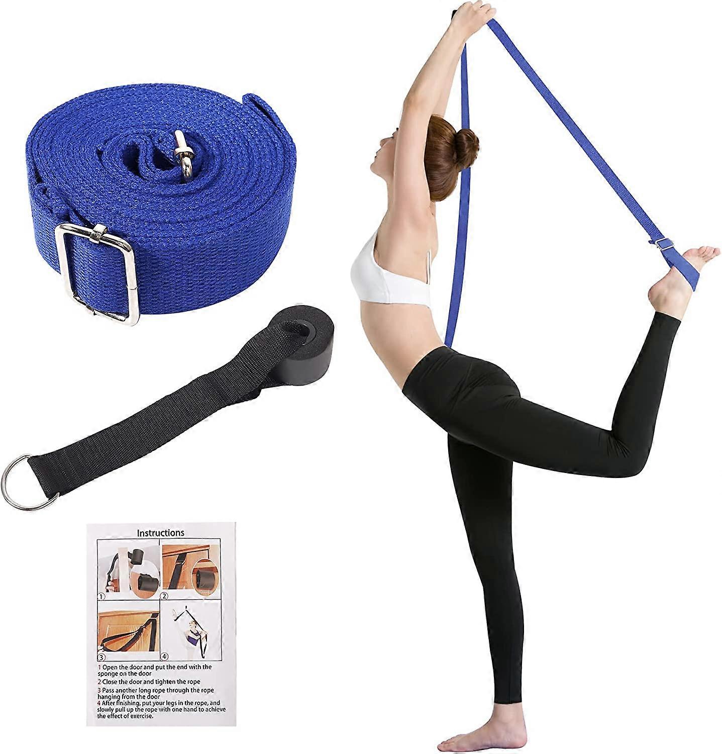 גמישות הדלת ורצועת רגל מתיחה - מעולה לריקודי בלט, ריקוד, התעמלות או כל ספורט-בלאק