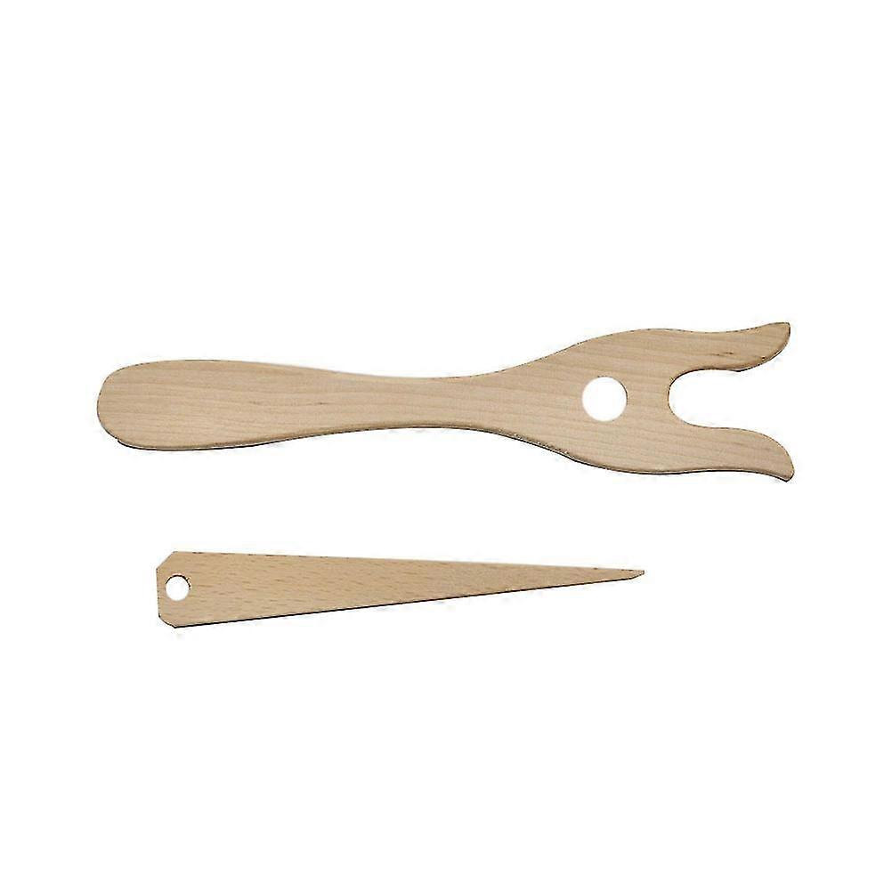 2 Pcs Wooden Cord Making Hand Cut Lucet Fork Knitting Fork Ancient Cording Tool For Kids Practice Knitters Crocheters