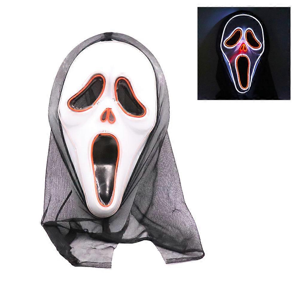 Halloween LED light-emitting scream mask party props