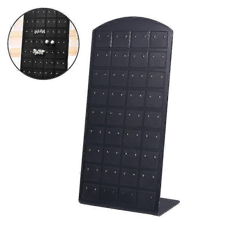 72 Holes Earring Holder Ear Stud Jewelry Stand Display Stand Showcase (black)