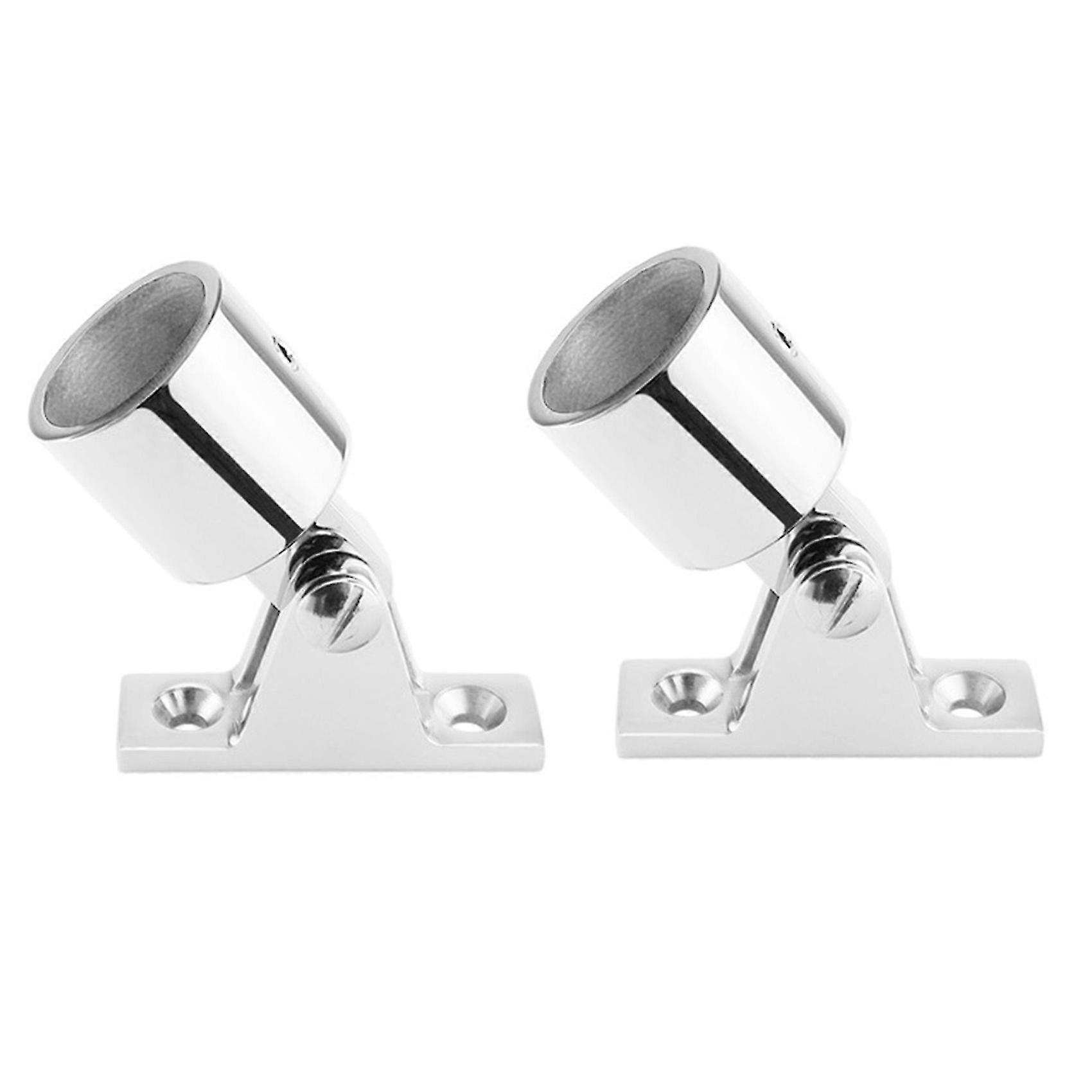 2Pcs Stainless Steel 316 Boat Bimini Top Fitting Deck Hinge Slide Cap Pipe Eye End Cap Canopy Tube Boat Accessories