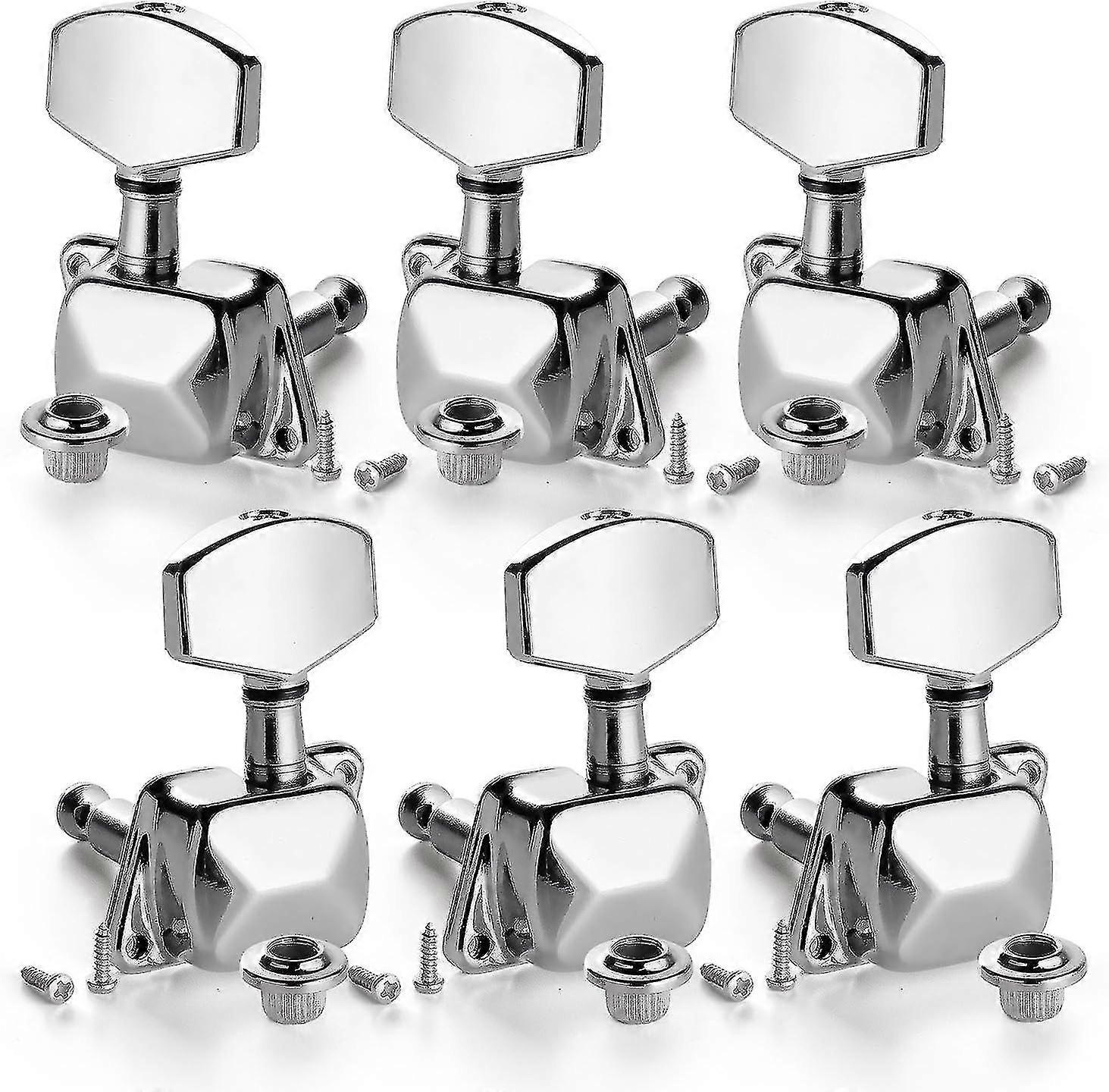 6 Pieces Semi-closed Guitar String Tuning Pegs Tuner Machine Heads Knobs Tuning Keys For Acoustic Or Electric Guitar