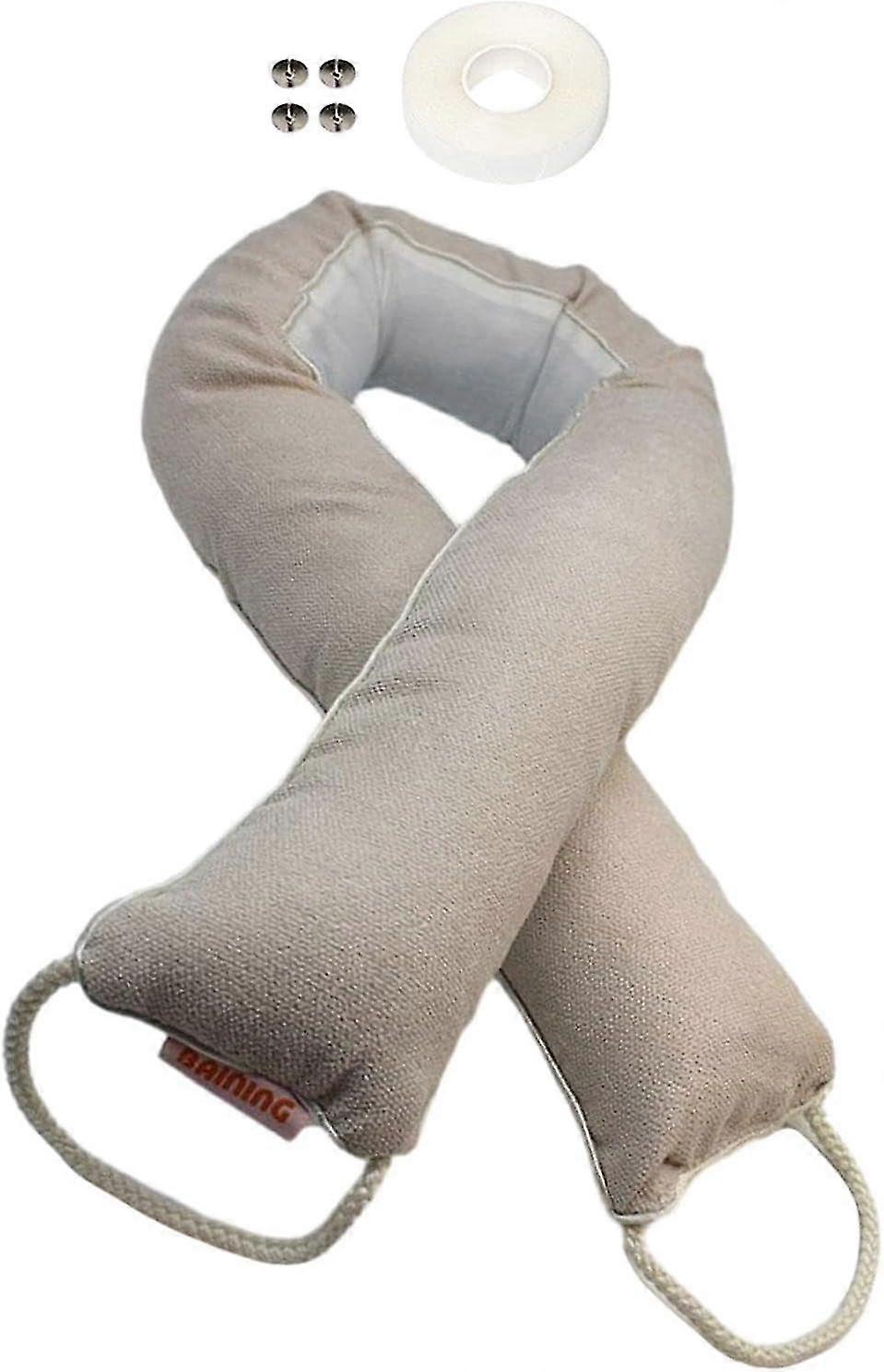 DoorStopper,BeigeWeatherStripforWindNoiseInsulationandDoorProtection