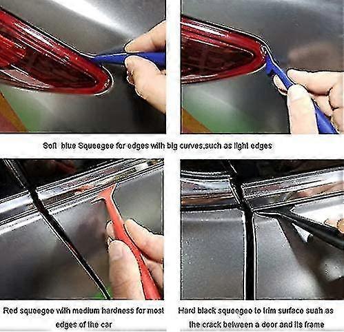 Glomora ‌20 Pezzi Raclette per Pellicola Auto, Kit Professionale per Tintura Vetri e Vinile Wrapping, Spatole in Vinile/Feltro 10x7 cm con Bordo Rinforzato, per Avvolgere Auto E Uso Domestico