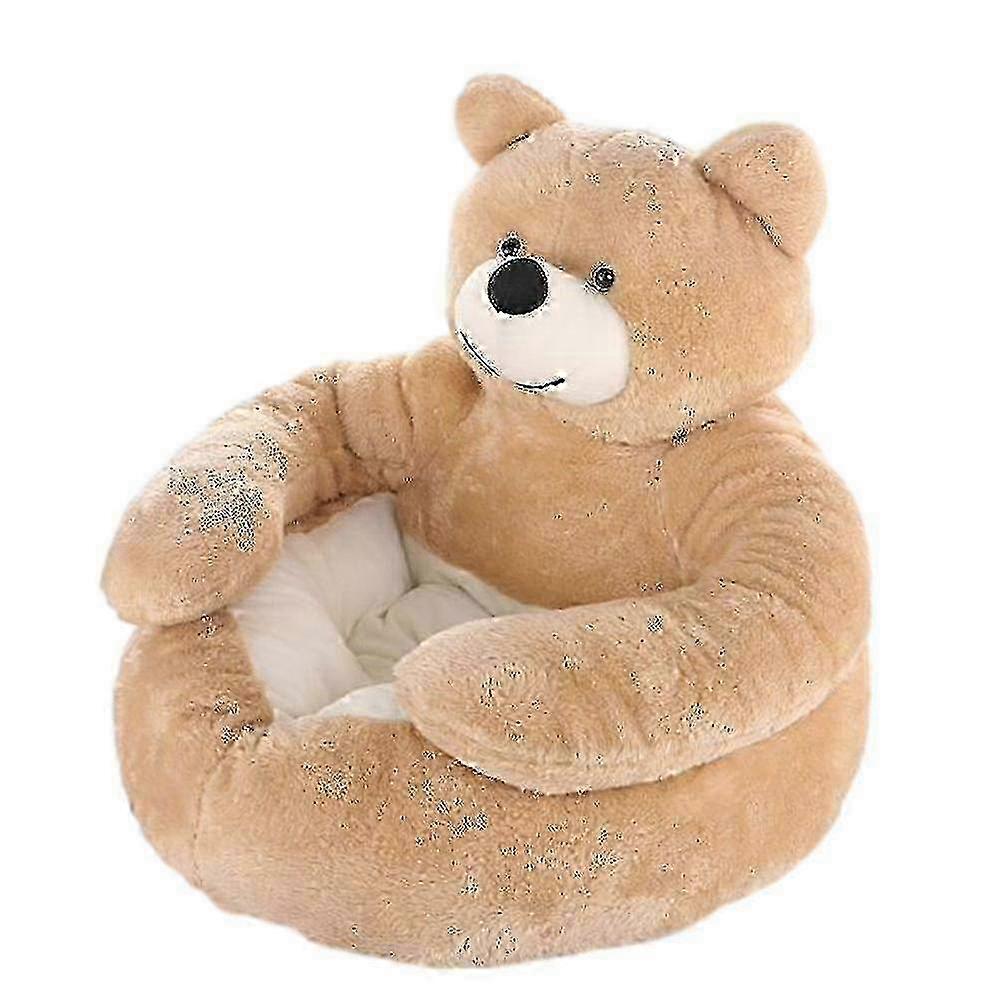Bear-shaped Semi-enclosed Pet Bed Soft Plush Cushion Non-slip Sleeping Bed For Pets