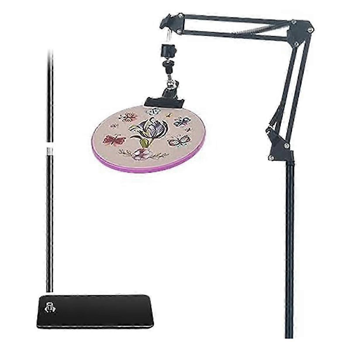 Embroidery Hoop Holder Lap Stand- CrossStitch Holder Stand Metal Embroidery Holder Stand Adjust for