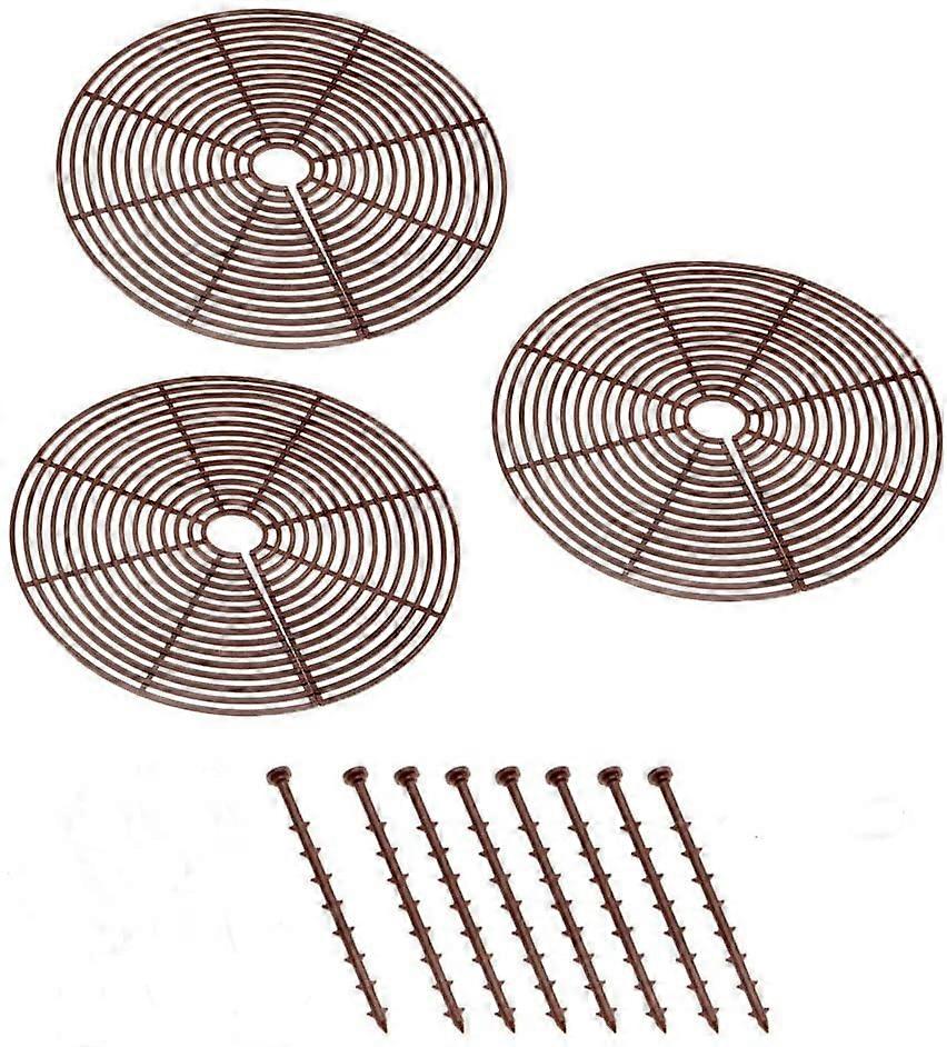 Bloempot, bruin, set van 3, 30cm diameter (wit)