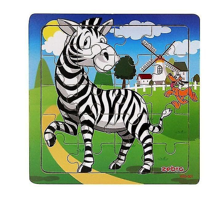 Jigsaw Puzzles Style Educational Wooden Puzzle Animal Vehicle Toy