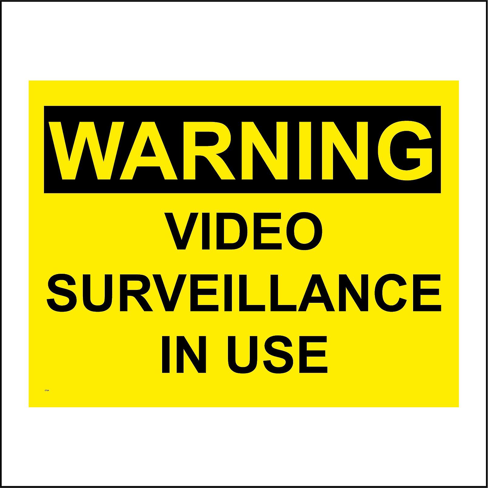 CT028 Warning Video Surveillance In Use Sign