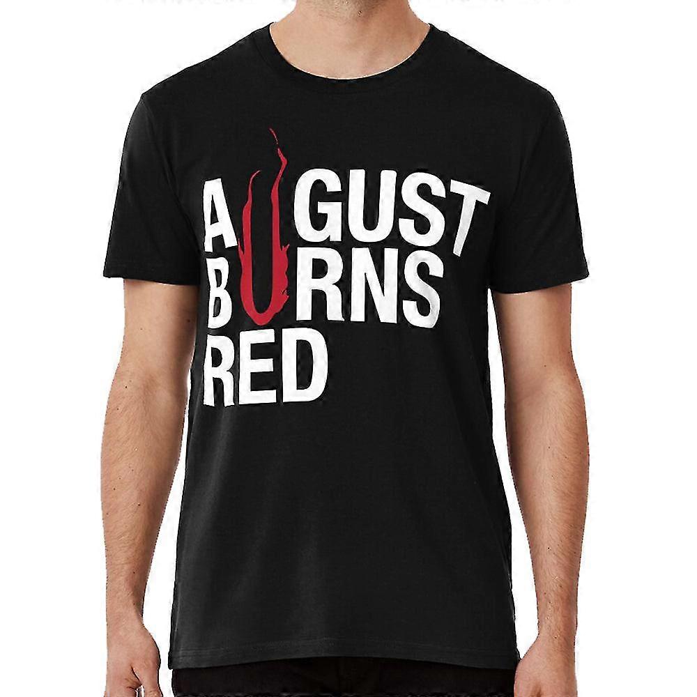 August arde tricou vintage roșu